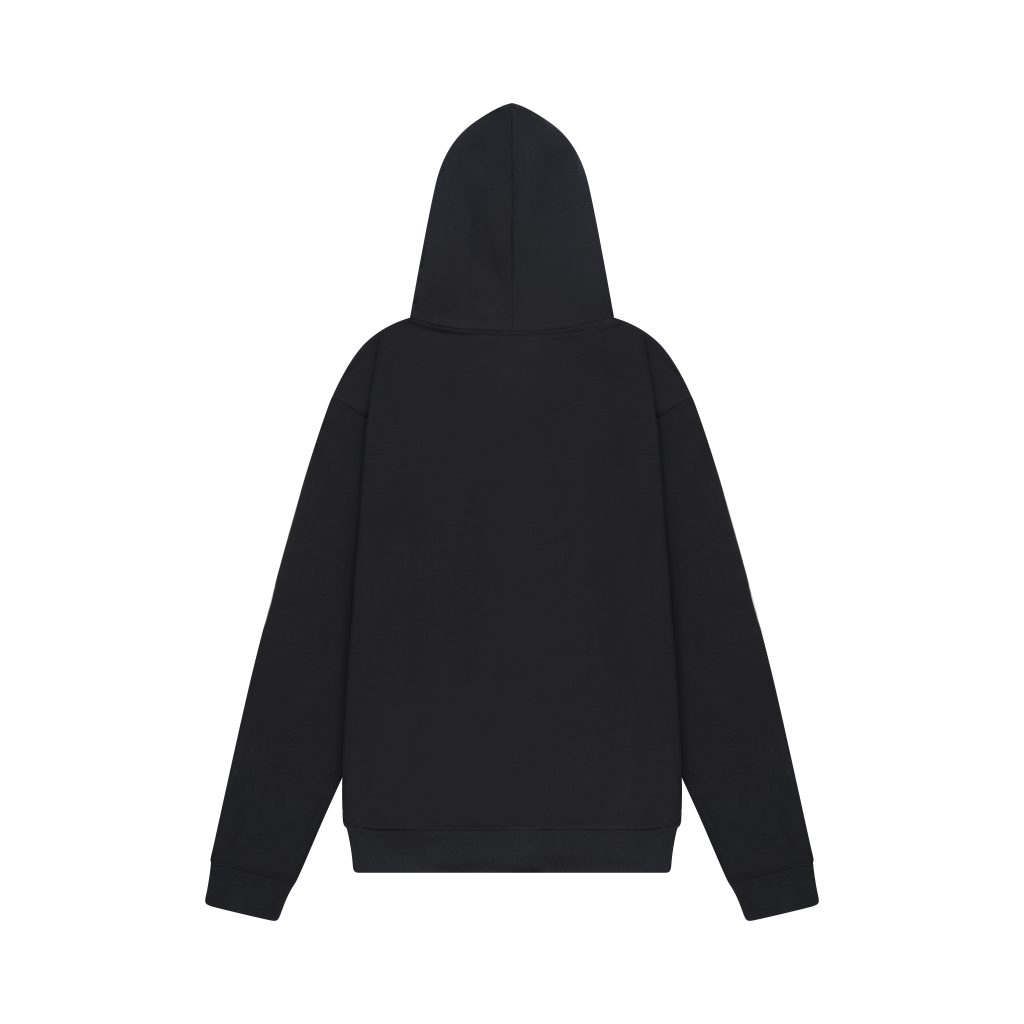 Essential Zipper Hoodie Black