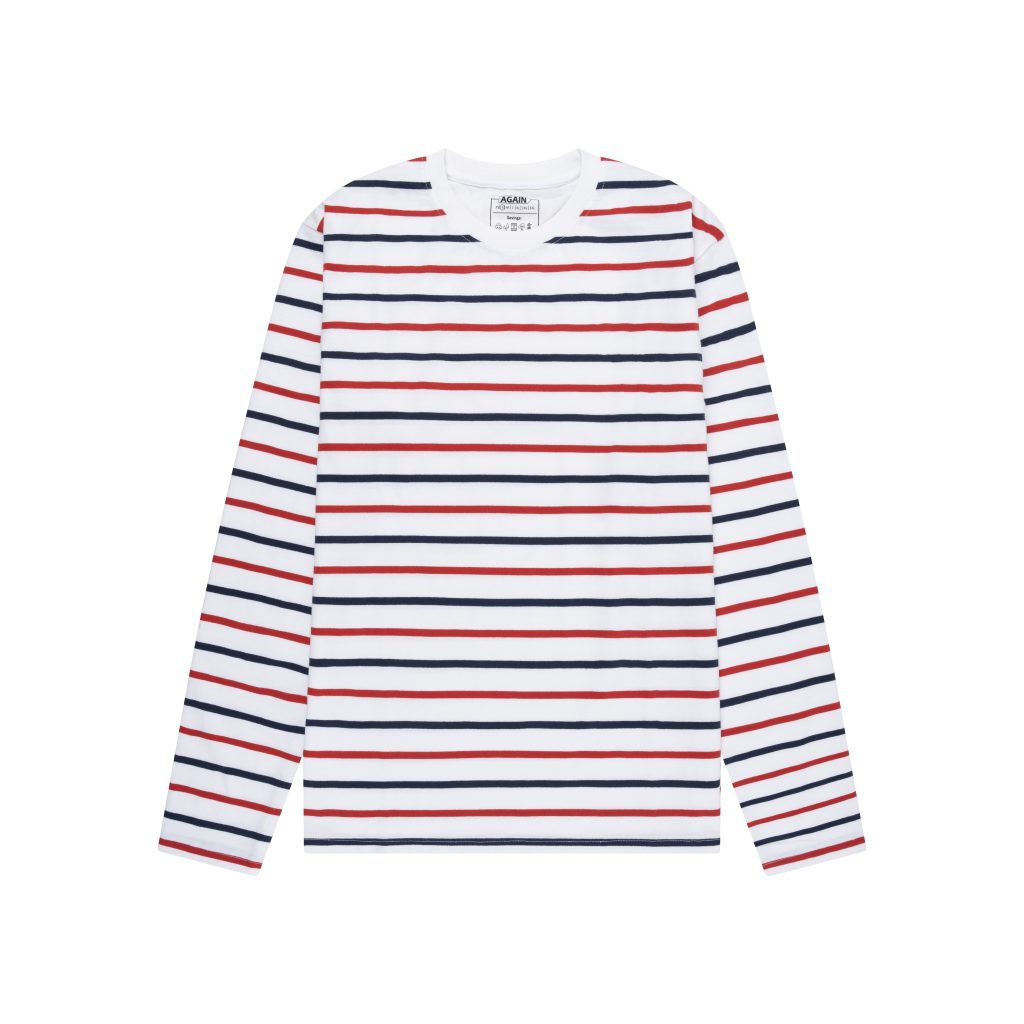 Essentials Long Sleeve Red White Navy Stripes