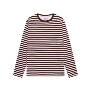 Essentials Long Sleeve Pink Brown Stripes