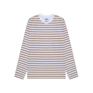Essentials Long Sleeve Tee Stripes Beige & White