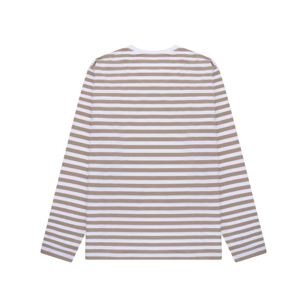 Essentials Long Sleeve Tee Stripes Beige & White