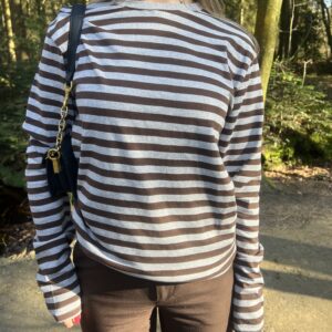 Grey Brown Striped Sustainable Longsleeve